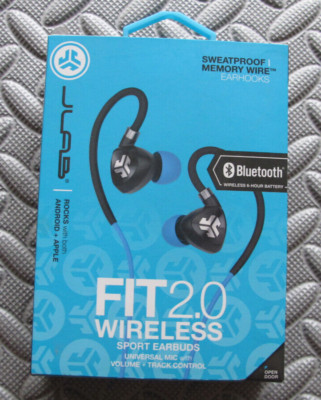 JLab Fit 2.0 Bluetooth Enabled Wireless Sports Earbuds