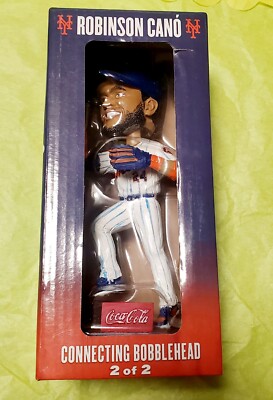 ROBINSON CANO BOBBLEHEAD 2020 NEW YORK METS SGA CONNECTING 2 HIGH FIVE COCA COLA