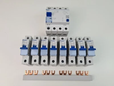 Installationspaket Doepke FI Schutzschalter 40A DSF4 + 8x LS B16A + Gabelschiene