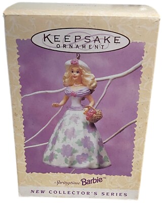 Vintage 1995  Hallmark #1 Keepsake Barbie Springtime Easter Christmas Ornament