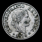 1910B Switzerland 5 Rappen Coin, km26, Mintage 1,000,000 - Rare Coin 🇨🇭