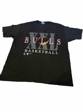 Chicago Bulls Basketball T-Shirt Vintage 90s Team Hanes Single Stitch SizeXL EUC