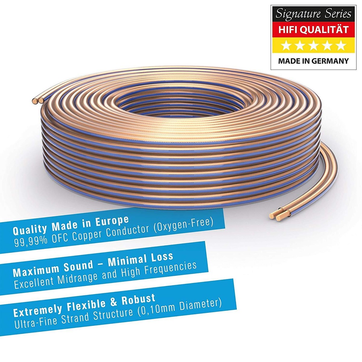 PureLink Cavo Altoparlante OFC 2x2,50mm² 25m Bianco - Foto 3