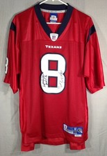 NFL Football Rebook Texans Jersey CARR #8 Sign By Various Veteran Players +2Leng