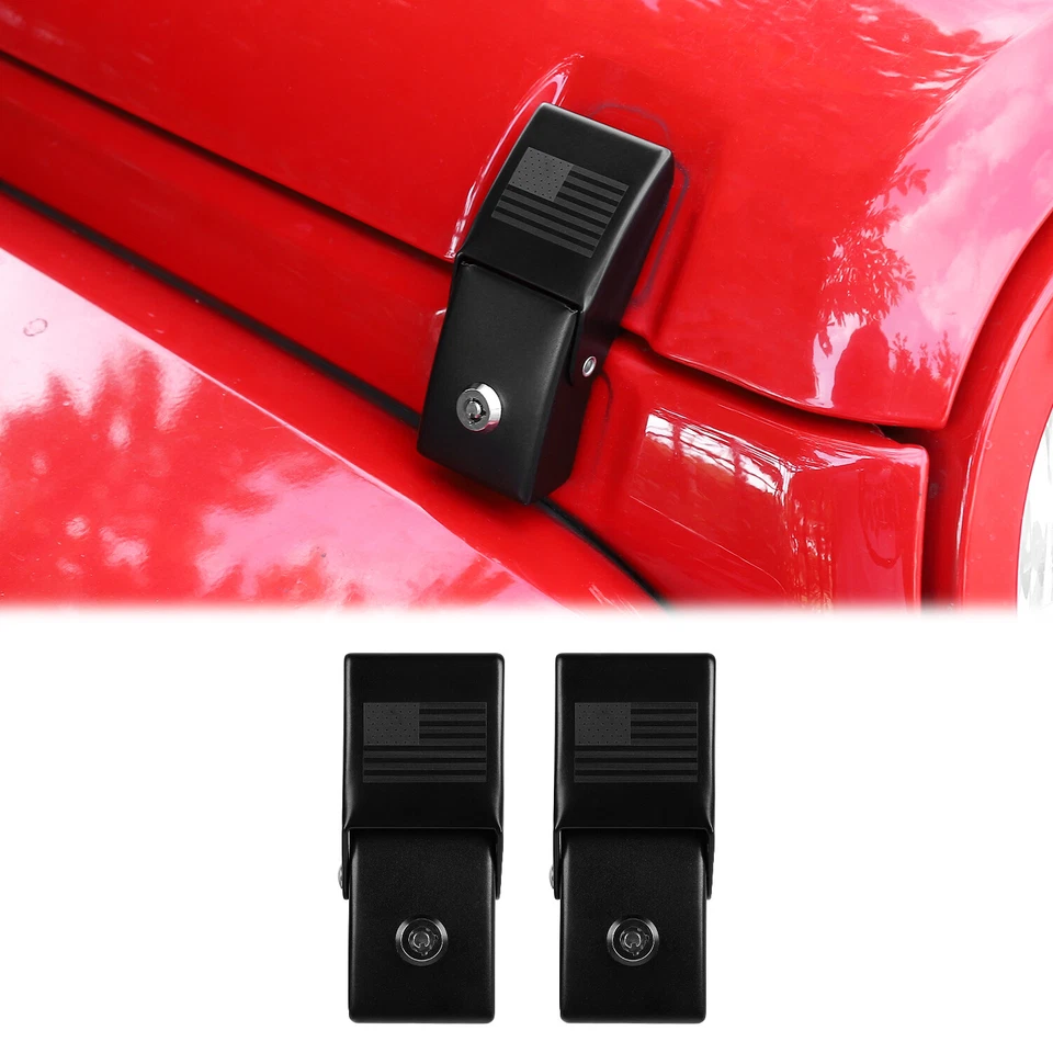 Сверхпрочные стальные противоугонные защелки капота замки для Jeep Wrangler JK JL JT 07-23 - Изображение 4 из 4