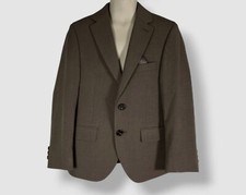 Brooks Brothers Boy's Brown Mini Check Classic Fit Suit Separate Jacket Size 8R
