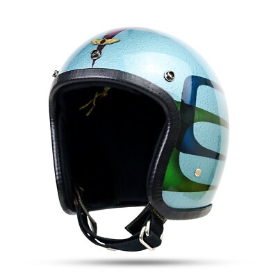 SALE ! VINTAGE CUSTOM HELMET RAW GRAPHIC SLIMHEAD 500TX BOBBER CHOPPER MOTORBIKE