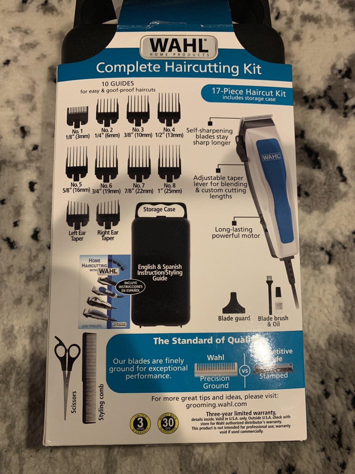 WAHL Home Complete HAIRCUTTING Barber Kit 17 Piece Clipper Pro Trim