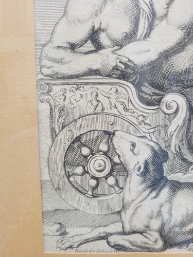 Aurore Et Cephale, Gravure Encadrée, Carracci, XVIIème Siècle ? - Picture 5 of 16