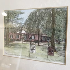 Normandie Farm Restaurant Potomac Maryland Signed Framed Print Joan Zwack 49/500