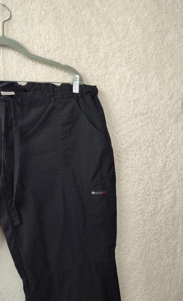 Pantalones Ecko Rojo Mujer Extra Grandes Negros Mezcla Algodón Cordón Ropa Profesional Foto 3 de 4
