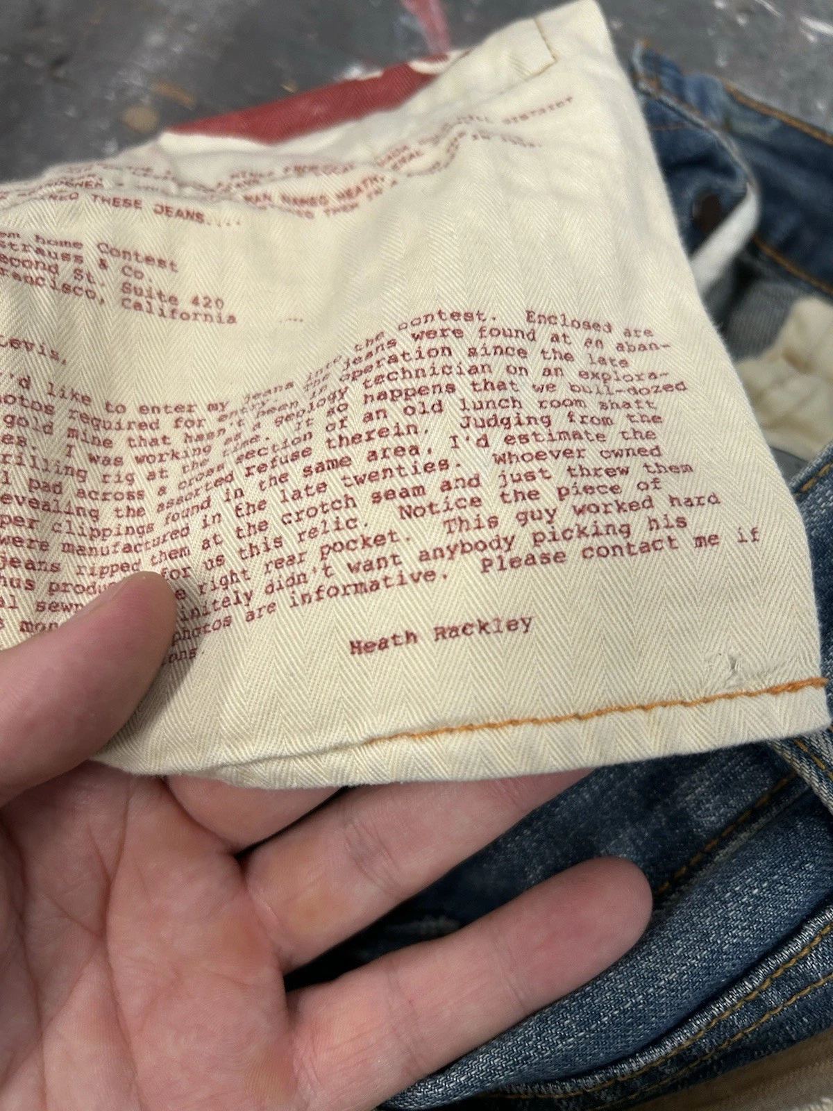 VTG Levis Heath Rackley Buckleback Hesher Jeans 30x30 LVC 1920s Repro Mine image 4