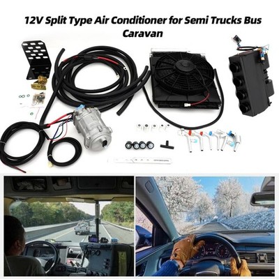 12V Electric Air Conditioner Cool&Heat Universal Underdash DC Auto Car A/C Kit