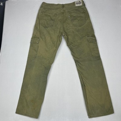 Levi's Pants Mens 34x34 Green Silvertab Cargo Loose Relaxed Fit Denim Workwear