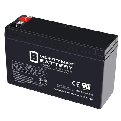 Mighty Max 12V 6.5Ah AGM F2 Replaces APC Back-UPS Models BN650M1, BE600M1-LM