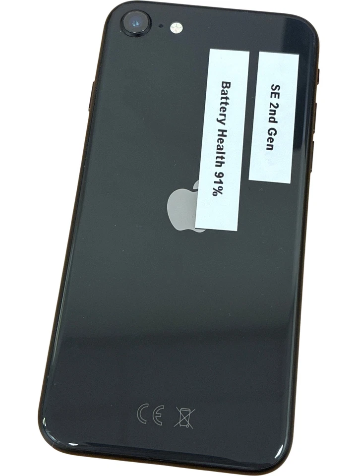 Apple iPhone SE 2nd Gen Black 64GB Unlocked A2296 High Battery Health - Image 4 of 4
