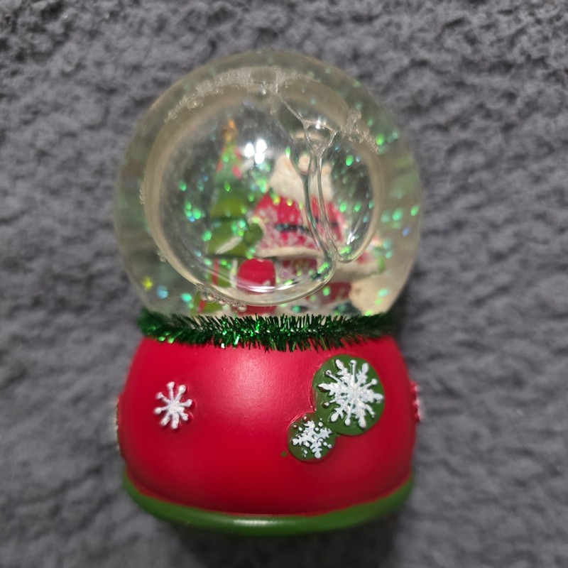 VINTAGE Santa Glass Snow Globe Christmas 