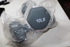 New Vinyl Hex Dumbbell Pair/Weight / 10lb Gray