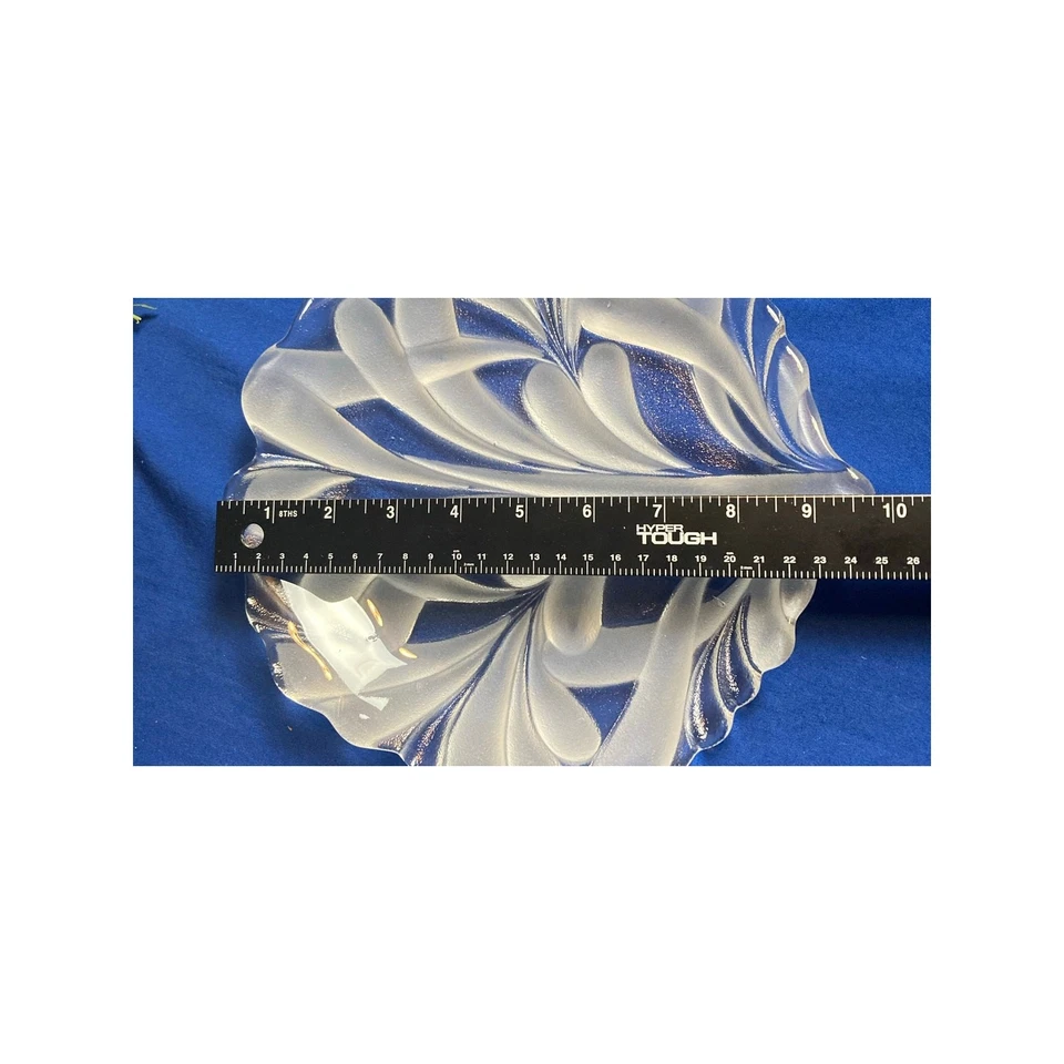 Antigo Cristal Mikasa Walther Alemanha Ocidental Placas Fosco 10" Charcutaria Conjunto de 4 - Imagem 4 de 4