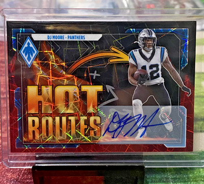 DJ Moore 2021 Phoenix Hot Routes Red Laser Autograph /75 