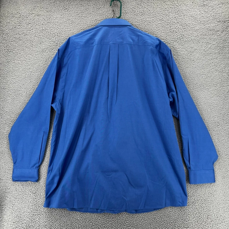 Jos A Bank Traveler Button Down Traditional Fit Shirt Men 2XL 18-36 Blue NEW - Image 2 of 4