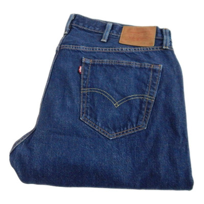 Levi Paket 501 Straight Jeans Big E Blau Taille 38 Bein 32 W38 L32 Button Fly (Q5430