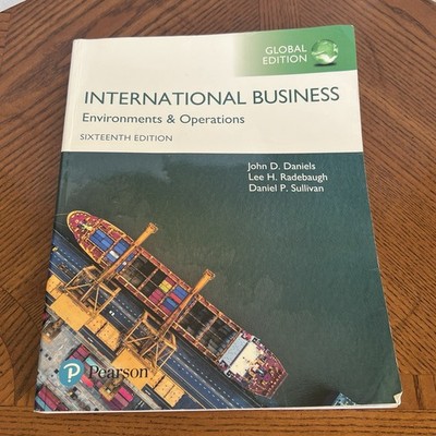 International Business Environments and Operations 16th Edition Global Daniels