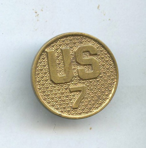 Pre WWII 1930's US/7 Collar Disc Lots-7th Regiment Company Bn. Type 2 Gilt MAKER