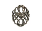 Vintage Sterling Silver Braded Flourish Filigree Marcasite Handmade Sz 6 Ring