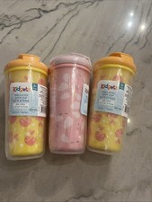 AL1- Midgets Insulated Sippy Cup w/ Straw 12.2 Oz Set of 3 NEW