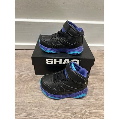 Shaq Shaqnotize Toddler Boys Basketball Shoe Black Blue Purple AQ95000TBD Size 5