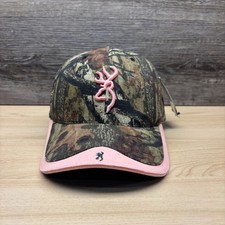 Browning Hat Cap Strap Back Camo Pink Buckmark Logo Hunting Outdoors Womens Nwt