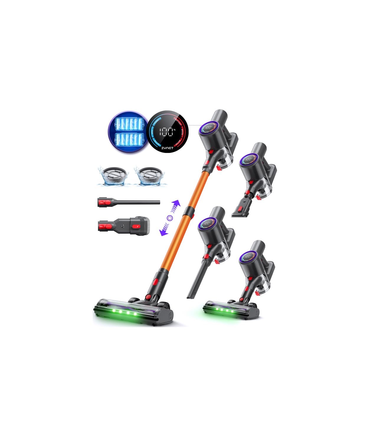Aspirateur sans fil DP2 résout le manque d'autonomie avec sa double batterie de 60Min
