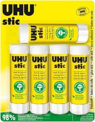 UHU stic Klebestift 5er Pack 40g je Stift Papier Basteln Büro Schule
