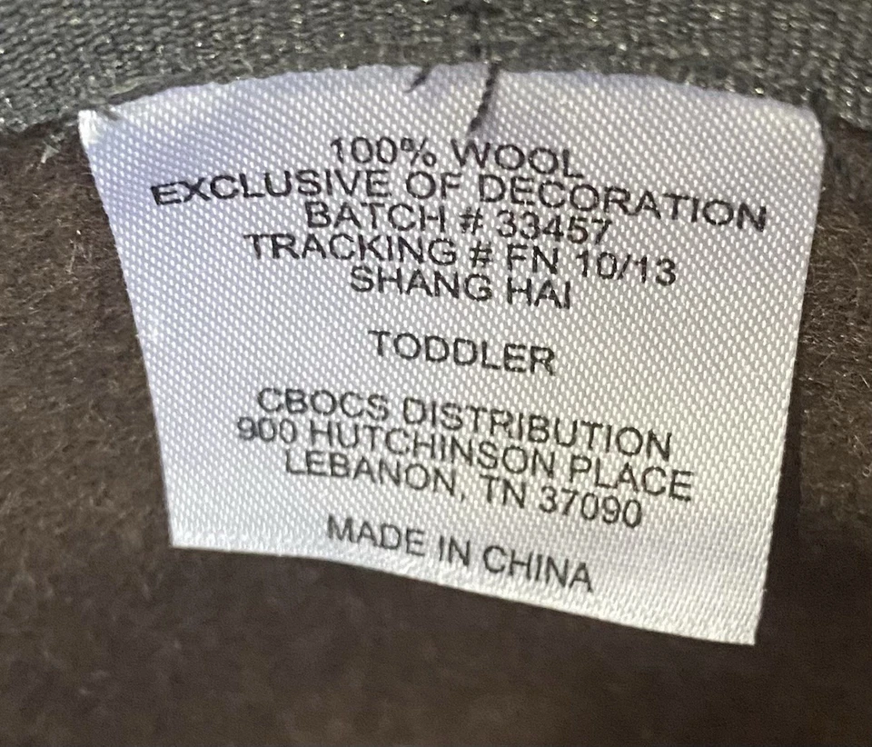 Sombrero de vaquero marrón niño pequeño lana pura elegante Foto 4 de 4