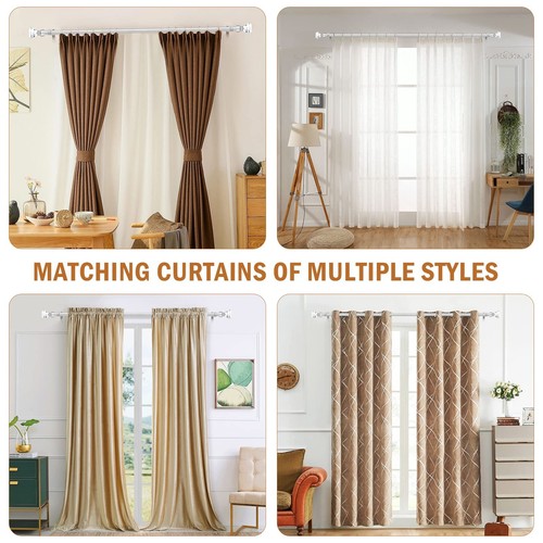 2Pack 1 Inch Diameter Single Window Treatment Curtain Rod Crystal Finial Home Cu - Picture 6 of 6