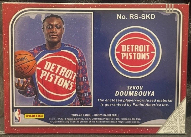2019-20 Panini NBA Hoops - Rookie Sweaters Sekou Doumbouya #RS-SKD (MEM, RC) - Image 2 of 2