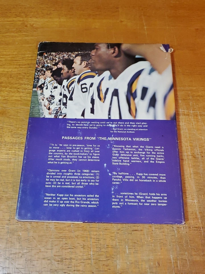 Libro de drama pictórico de Minnesota Vikings 1974 HC - Tarkenton Grant Eller Page Foto 2 de 4