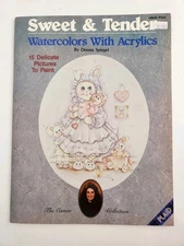 Sweet & Tender Spiegel Watercolor w/ Acrylic Decorative Painting Book Plaid 8646