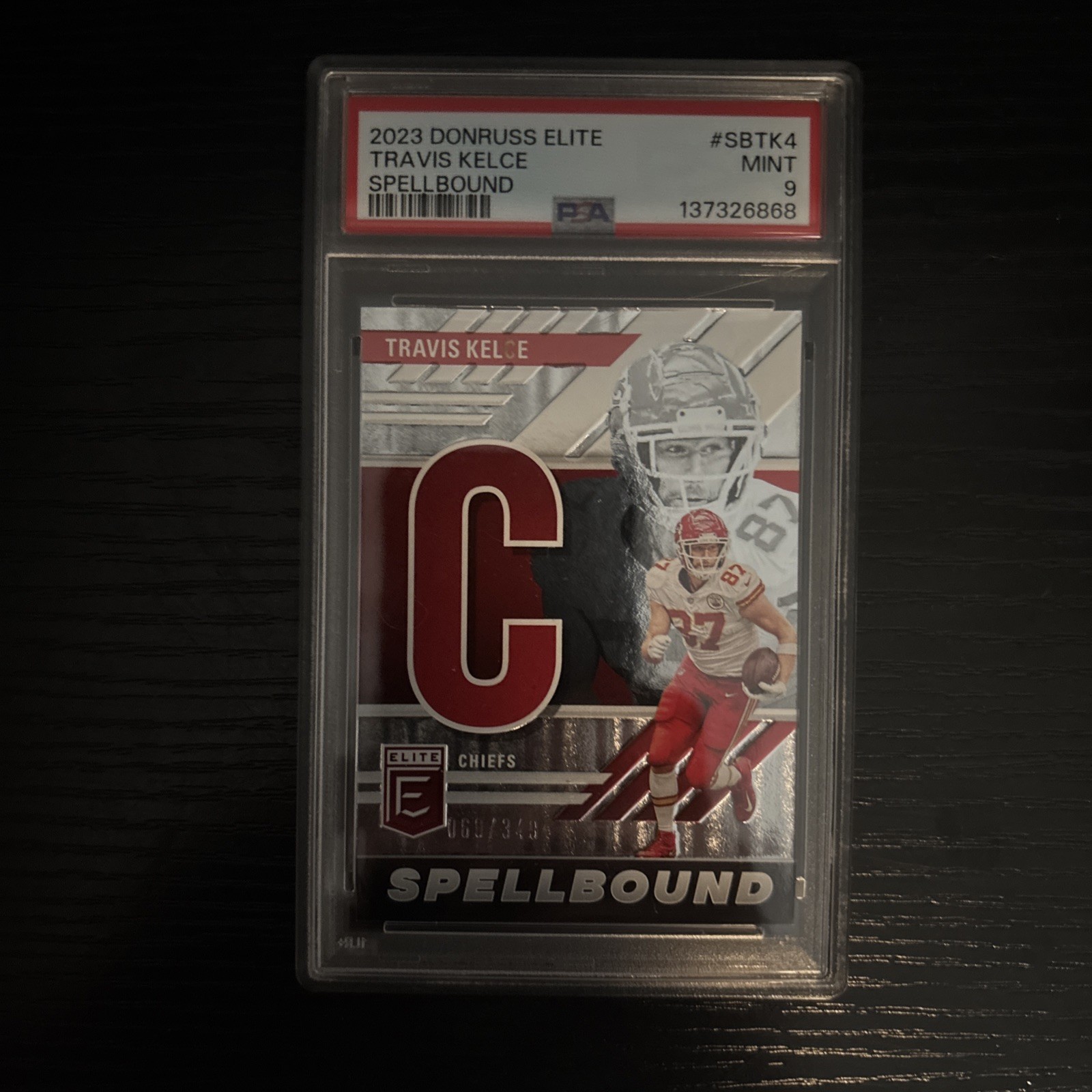 !!PSA 10!!  2023 Donruss Elite #SB-TK Travis Kelce Spellbound /349 SET PSA 8-10 view 8