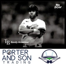 Randy Arozarena 2023 Topps Black & White #91 Tampa Bay Rays Baseball Card