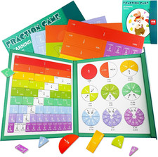 Magnetic Fraction Demonstration Book, 102PCS Magnetic Fraction Tiles, Fraction M
