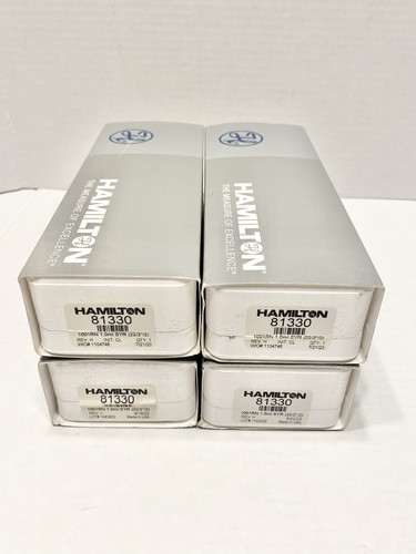 (4 pcs) HAMILTON 81330 Syringe 1001 (1 mL/RN/22/2"/2pt) Gas-Tight