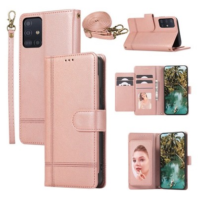 Mirror Leather Wallet Phone Case For Redmi 15 14C Note 14 13 12 11 K90 K80 A5 A3