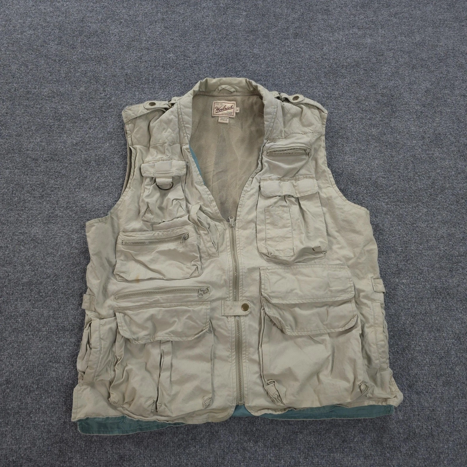 Woolrich Vest Mens XL Tan Utility Fishing Hunting Photography Safari Pockets
Opens in a new window o
