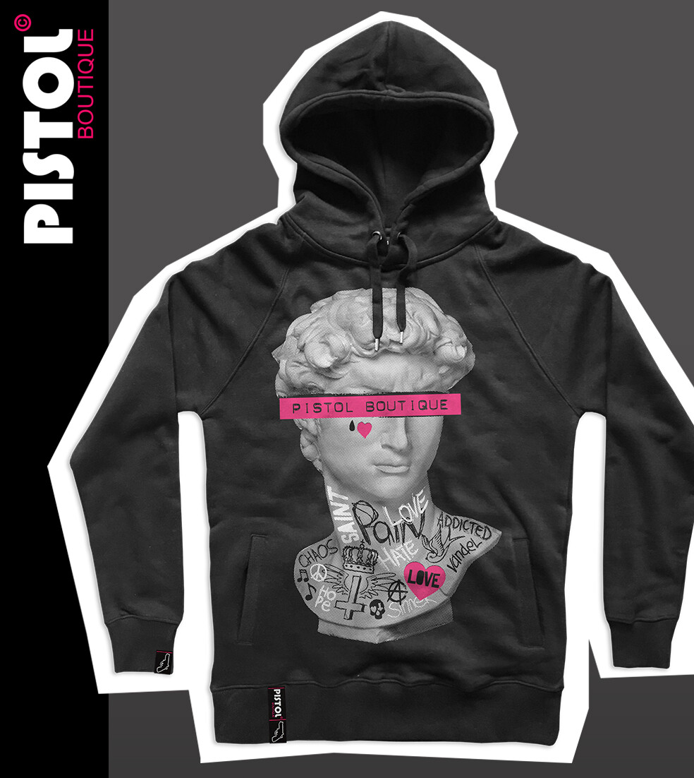 Pistol Boutique Uomo Bianco LOVE PAINT GRAFFITI Felpa Casual Pistol Boutique Uomo Bianco LOVE PAINT GRAFFITI Felpa Casual