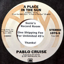 Pablo Cruise A Place in the Sun B VG Jukebox 45 7" Vinyl Pop Rock Plays Well x