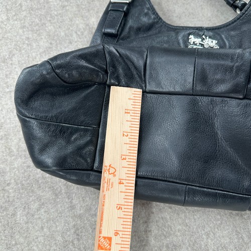 Coach Madison Pearlized Black Leather Maggie Hobo Shoulder Bag Purse Tote EUC - Picture 14 of 14