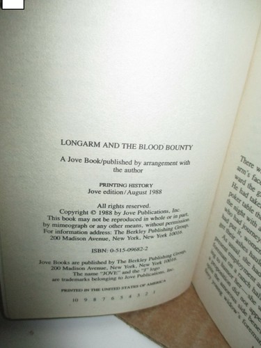 Longarm 116: Longarm And The Blood Bounty by Tabor Evans (1988, Paperback) - Imagen 6 de 7