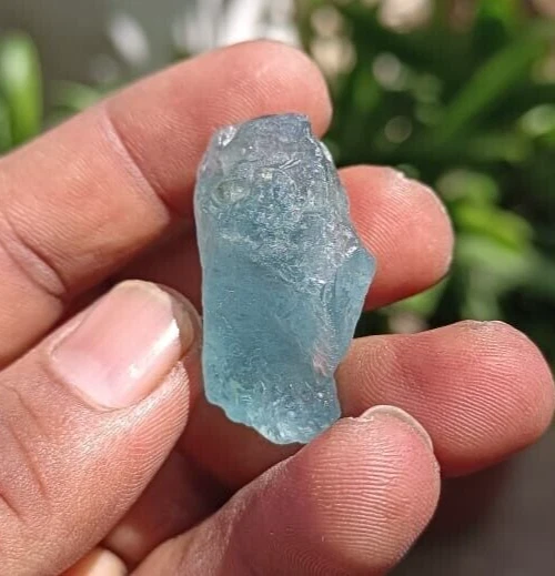 Piedras preciosas sueltas áspera aguamarina peso 71 cuidado 1 fotos tamaño 35X20X17 mm AF-71 Foto 3 de 4